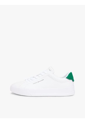 Tenis Blanco De Tenis En Cuero Tommy Hilfiger