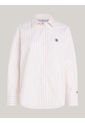 Camisa Rosada De Rayas Con Monograma TH Tommy Hilfiger de Tommy Hilfiger