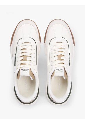Tenis Blanco Retro Runner En Mezcla De Cuero Tommy Hilfiger
