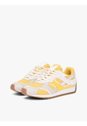 Tenis Amarillo De Cuero Con Monograma TH Tommy Hilfiger