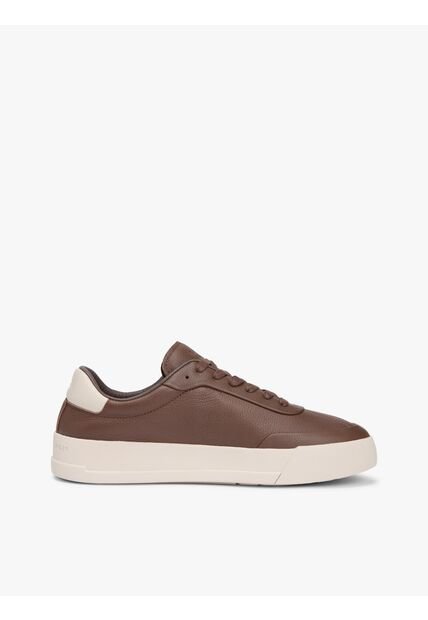 Tenis Chocolate TH Court De Cuero Tommy Hilfiger