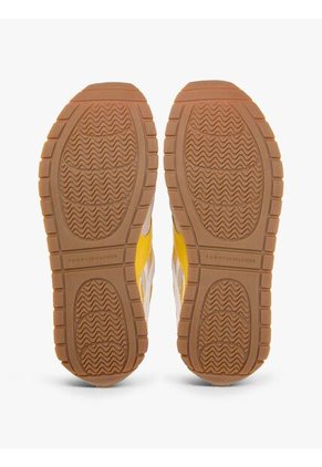 Tenis Amarillo De Cuero Con Monograma TH Tommy Hilfiger