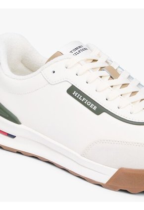 Tenis Blanco Retro Runner En Mezcla De Cuero Tommy Hilfiger