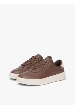 Tenis Chocolate TH Court De Cuero Tommy Hilfiger