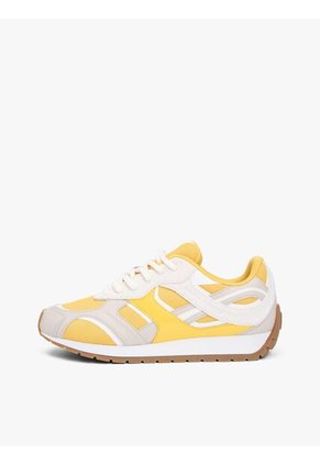 Tenis Amarillo De Cuero Con Monograma TH Tommy Hilfiger