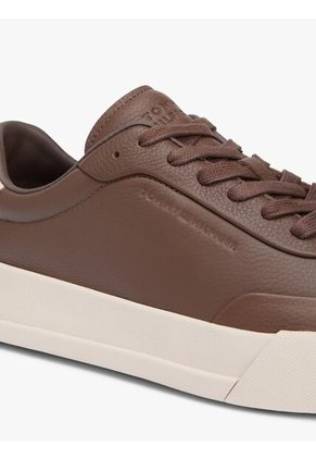 Tenis Chocolate TH Court De Cuero Tommy Hilfiger