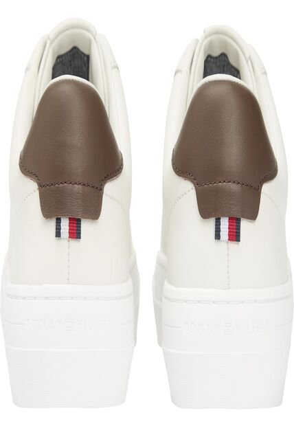 Tenis Beige De Cuero Con Suela Cupsole Tommy Hilfiger