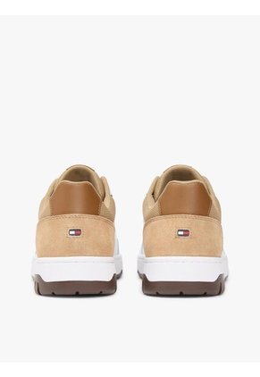Tenis Khaki De Baloncesto En Cuero Tommy Hilfiger