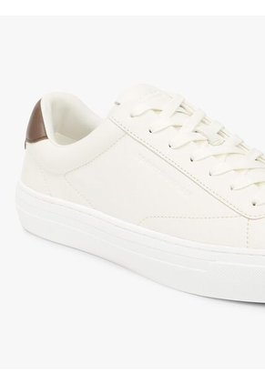 Tenis Beige De Cuero Con Suela Cupsole Tommy Hilfiger