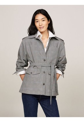 Chaqueta Gris Tipo Americana De Cuadros Tommy Hilfiger
