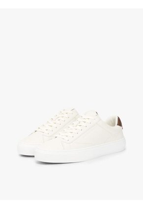 Tenis Beige De Cuero Con Suela Cupsole Tommy Hilfiger