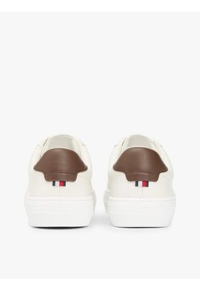 Tenis Beige De Cuero Con Suela Cupsole Tommy Hilfiger