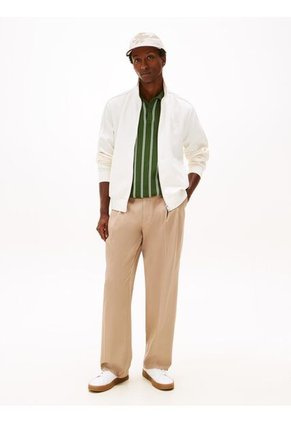 Tenis Beige De Tenis En Cuero Tommy Hilfiger