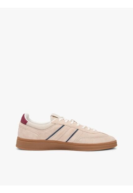 Tenis Beige The Greenwich De Ante Con Logo Tommy Hilfiger
