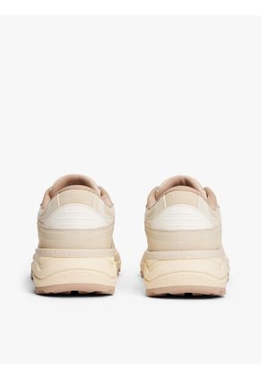 Tenis Beige De Cuero Con Monograma TH Tommy Hilfiger