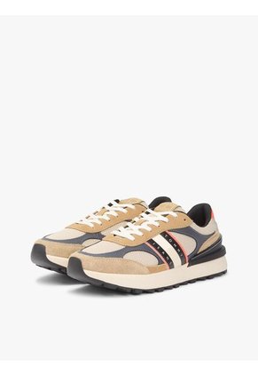 Tenis Khaki Color Block Estilo Running Tommy Hilfiger