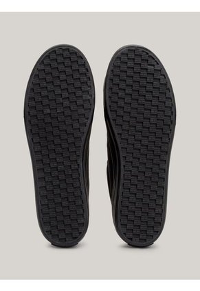 Tenis Negro De Lona Con Talón Metalizado Tommy Hilfiger