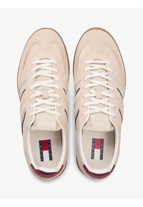 Tenis Beige The Greenwich De Ante Con Logo Tommy Hilfiger