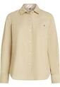 Camisa Beige Oxford Manga Larga Con Logo Tommy Hilfiger de Tommy Hilfiger