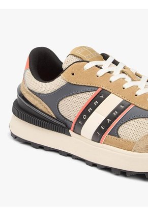 Tenis Khaki Color Block Estilo Running Tommy Hilfiger