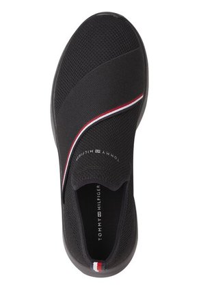 Tenis Negro Essential Sin Cordones Tommy Hilfiger