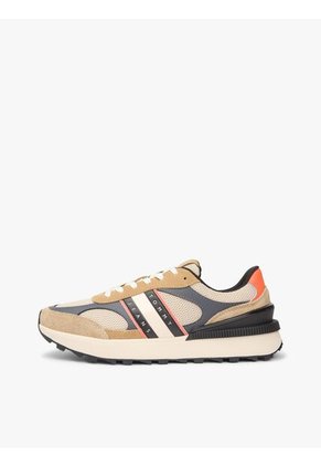 Tenis Khaki Color Block Estilo Running Tommy Hilfiger