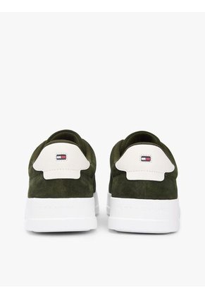 Tenis Verde Con Diseño Court De Gamuza Tommy Hilfiger