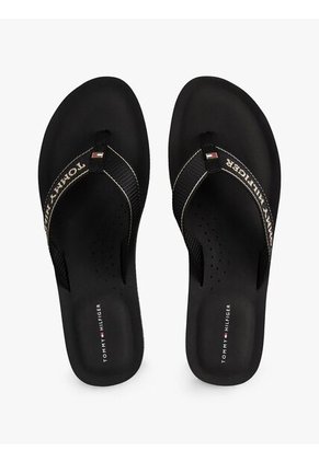 Sandalias Negro Con Logo En Jacquard Y Suela Dentada Tommy Hilfiger