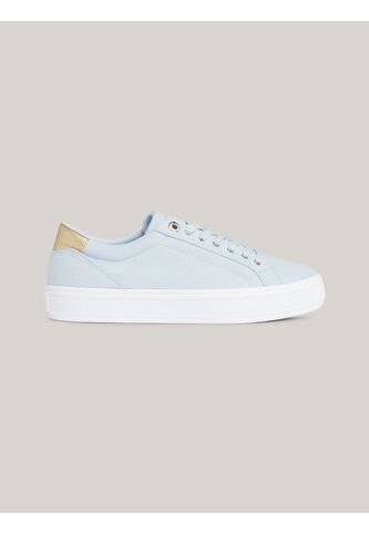 Tenis Celeste De Lona Con Talón Metalizado Tommy Hilfiger Tommy Hilfiger