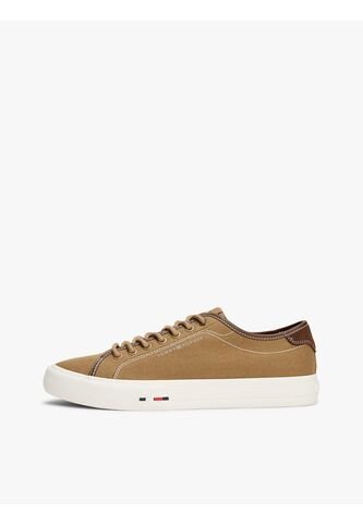 Tenis Chocolate De Lona Con Logo Distintivo Tommy Hilfiger Tommy Hilfiger
