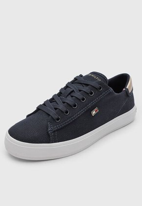 Tenis Casual Tommy Hilfiger Canvas Azul