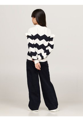 Saco Niña Tejido De Rayas Con Logo Tommy Hilfiger