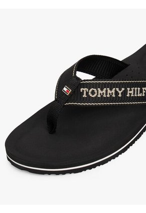 Sandalias Negro Con Logo En Jacquard Y Suela Dentada Tommy Hilfiger