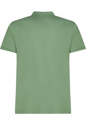 Polo Verde De Punto Interlock De Corte Regular Tommy Hilfiger