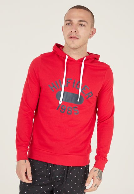 Hoodie Vinotinto-Blanco-Azul Navy Tommy Hilfiger Sleepwear