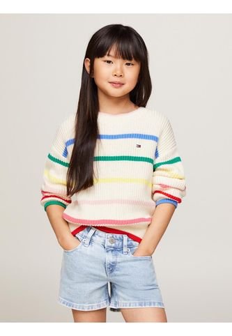 Saco Beige De Rayas Multicolores Para NiñaTommy Hilfiger Tommy Hilfiger