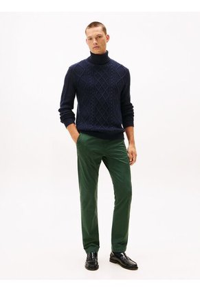 Pantalón Verde Chino Denton Recto De Sarga Tommy Hilfiger
