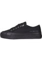 Tenis Negro De Cordones Con Plataforma Tommy Hilfiger de Tommy Hilfiger