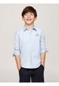 Camisa Celeste Niño Oxford Corte Regular Tommy Hilfiger de Tommy Hilfiger