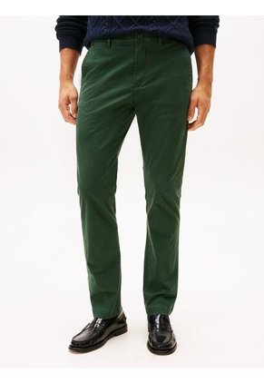 Pantalón Verde Chino Denton Recto De Sarga Tommy Hilfiger