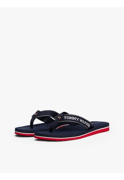 Sandalias Azul Con Logo En Jacquard Y Suela Dentada Tommy Hilfiger