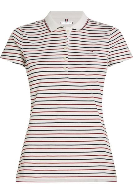 Polo Blanco Heritage Slim De Manga Corta Tommy Hilfiger