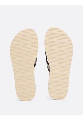 Sandalias Negro De Tejido Trenzado Con Monograma TH Tommy Hilfiger