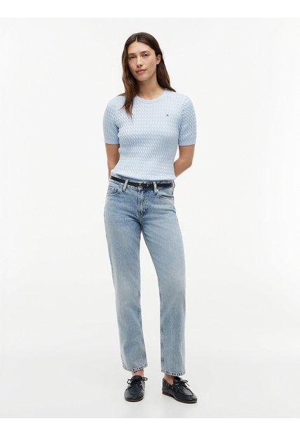 Jeans Azul Denim De Corte Recto Tommy Hilfiger