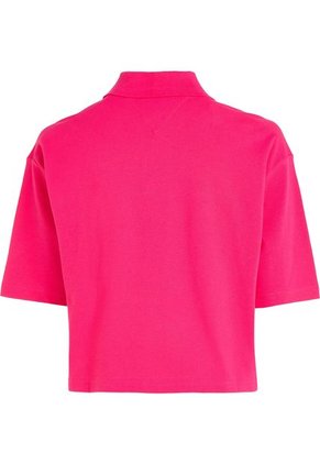 Polo Rosada De Media Manga Con Logo Bordado Para Mujer Tommy Hilfiger