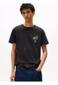 Camiseta Negra Signature De Punto Con Logo Trasero Tommy Jeans de Tommy Hilfiger