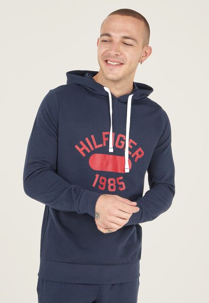 Hoodie Azul Navy-Rojo-Blanco Tommy Hilfiger Sleepwear