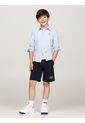 Camisa Celeste Niño Oxford Corte Regular Tommy Hilfiger de Tommy Hilfiger