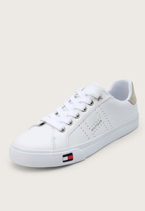 Tenis Lifestyle Blanco-Dorado Tommy Hilfiger