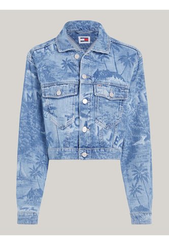 Chaqueta Azul Trucker Denim De Corte Cropped Tommy Jeans Tommy Hilfiger